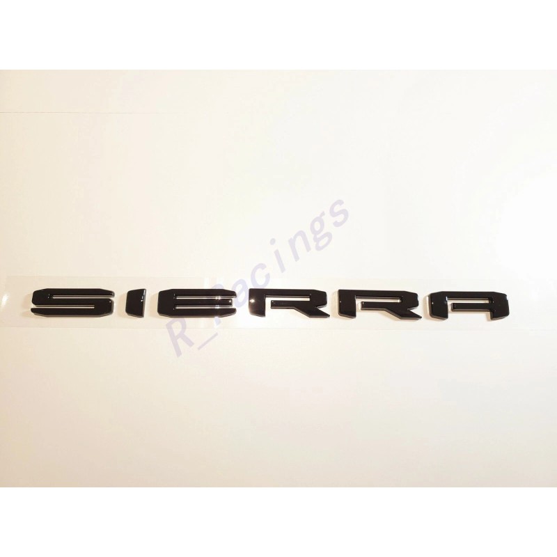 GMC 1pc New Gloss Black Sierra Emblems Letters Fit GMC