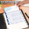 HABGP 24PCS/3 Set 3 Ring Clear Binder Dividers with Tabs,
