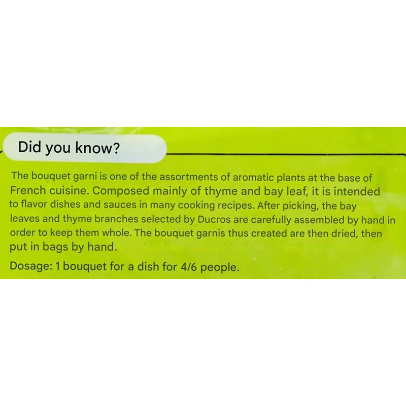 Ducros Bouquet Garni (dried bundled herbs) - 5 bundles