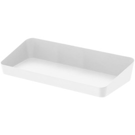 Yamazaki Home Tower Amenity Tray Wide L White, Large