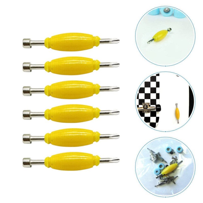 ibasenice 6pcs Mini Fingerboard Repair Screwdriver Double End Screwdriver Tool