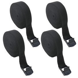 Zythrem 4 Pcs Ratchet Tie Down Straps, 5m x 25mm Bike Rack Straps with Buckle Heavy Duty Lashing Straps Adjustable Tensioning Belts for Motorcycle Vans Trailer Luggage Cargo Garden Furniture Covers