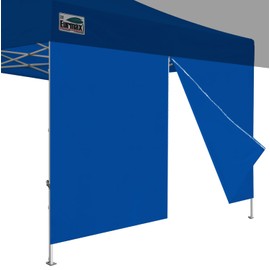 Eurmax USA 10FT Instant Canopy SunWall with Middle Zipper Wall for Pop Up Canopy Tent，1 Pack Sidewall for Outdoor Shade(Royal Blue)