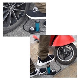 JZK Bicycle Pump Foot Pump with Pressure Gauge, Football Pump, Basketball Pump, Ball Pump, Portable Mini Bicycle Tyre Air Pump, Bicycle Floor Pump