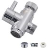 Brass Diverter Valve with Aerator, 3 Way Splitter with Male