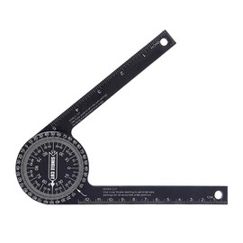 Aluminum Miter Saw Protractor,Metric Inch Protractor, Angle Finder with High Precision Laser Inside & Outside Miter Angle Finder for Angle Finder Carpenters,Trim work and All Building Trades