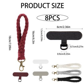 8 Pcs Phone Wrist Strap, Phone Strap, Phone Wrist Strap Anti Theft, Wrist Strap for Phone, Phone Lanyard Wrist Strap, Wrist Lanyard, Phone Strap Wrist, Anti Theft Phone Strap