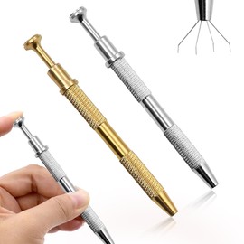 SULIUDAJI 2 x Piercing Ball Pliers, 12 cm Piercing Ball Pliers Jewellery Tweezers with 4 Claws Prong Tweezers Jewellery Pick Up Tool Piercing Ball Grabber for Diamond Piercing Ball