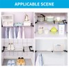 Hershii Expandable Closet Tension Shelf Rod Adjustable Metal Storage Rack