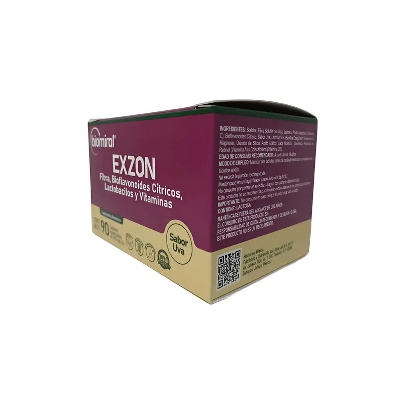 Exzon Biomiral Tabletas Masticables 90 Unidades 490g