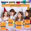 SAVITA 50pcs Anime Party Favors Goodie Bags, Plastic Yellow Blue