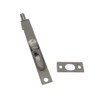 QCAA Solid Brass Flush Bolt, Square Shape, 6", Brushed Satin