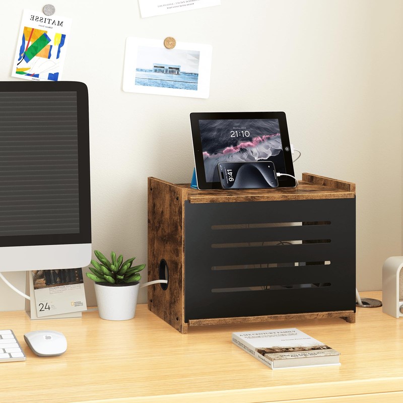 Homode Router Shelf, Wood Wifi Box Hider, Projector Shelf Stand,