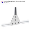 sourcing map T Shape Outside Joining Plate, 60mm x 60mm