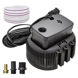 Surmountway Pool Cover Pump Above Ground 850 GPH, Swimming Pool Cover Water Pump for Pool Draining with 3 Adapters, 16FT Drainage Hose & 25FT Power Cord (Black)