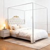 Canopy Bed Poles Stainless Steel Metal Frame 4 Corner Post