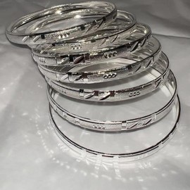 Silver Semanario 7 piece Set - Size: 6mm