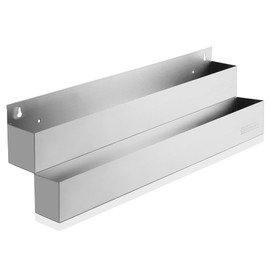 GRIDMANN 32-inch Double Tier Speed Rail - Stainless Steel Liquor Bottle Holder Rack for Bars