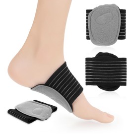 Foot Arch Supports for Women - 2 Pcs Soft and Warm Knit Foot Arch Support for Men, Women Relief High Arches, Fallen Arches, Plantar Fasciitis