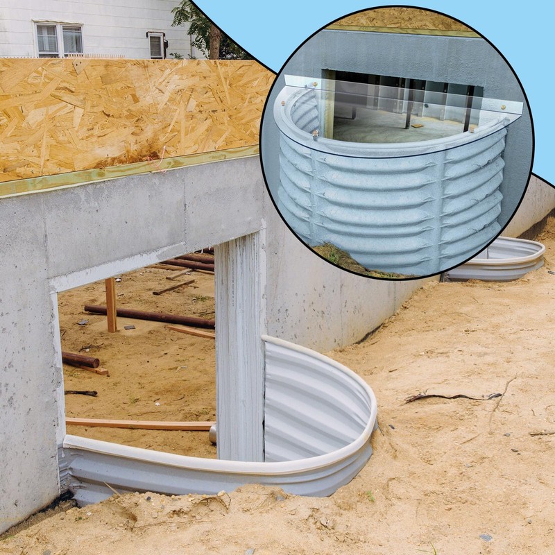 Threlaco 39'' x 16'' UV Basement Window Well Cover UV