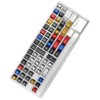 Doxiuyo Comic Style Colorful Mixed Light Keycaps Machine Keycap Decoration