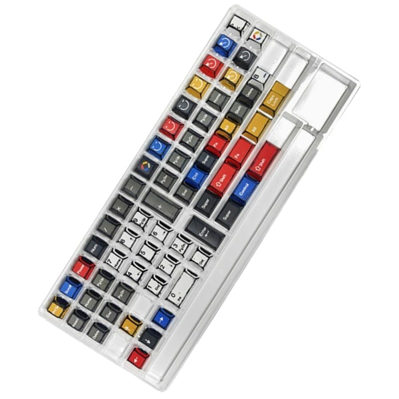 Doxiuyo Comic Style Colorful Mixed Light Keycaps Machine Keycap Decoration