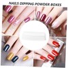 Mikinona 2sets Nail Dipping Powder Trays French Tip Nails Tool