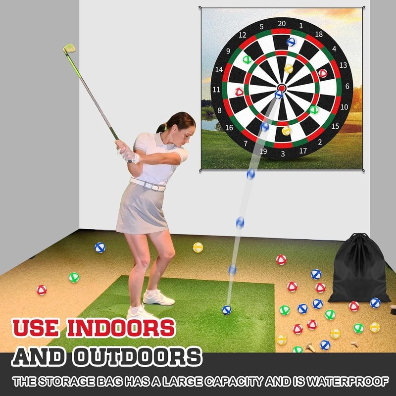 ToVii Golf Practice Balls, 20-Pack, Sticky Hook and Loop Design,