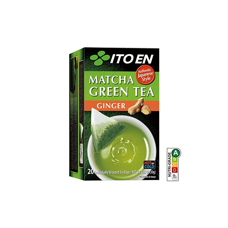 Itoen Matcha Green Tea Bag Ginger, 30g