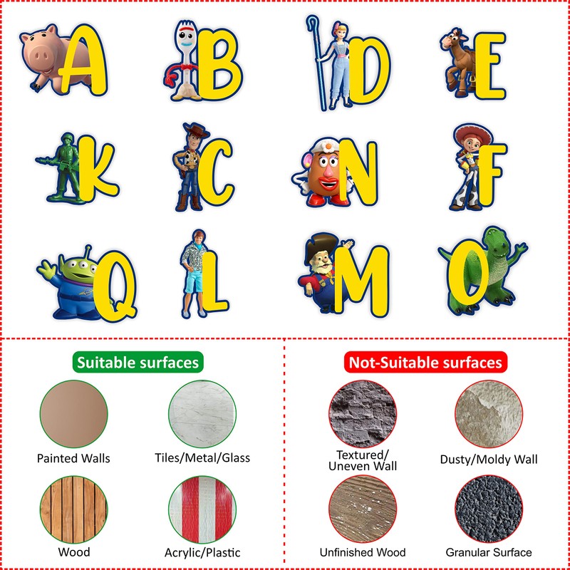 Seyal® Toy Stry A - Z Alphabet Wall Sticker