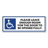 2 x 15cm Please Leave Door Room Access Vinyl Stickers