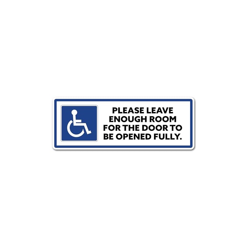 2 x 15cm Please Leave Door Room Access Vinyl Stickers
