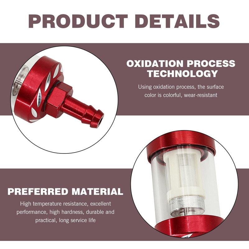 leechio 1 PC 5/16" Inline Fuel Filter, Inner High Flow