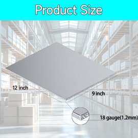 YLJNGUS 18 Gauge Sheet Metal Steel - 4PCS 9" x 12" Cold Rolled Mild Carbon Steel Plate 0.05inch(1.2mm) Thick Weldable 18 Ga Metal Panels for Industrial DIY Weld Use etc