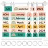 JarThenaAMCS Boho Calendar Bulletin Board Set Bohemian Rainbow Flip Calendar