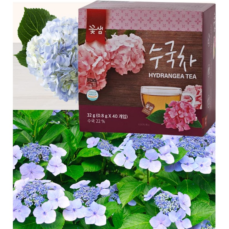Organic Natural Pure Hydrangea Leaf (1 Box(40 Tea Bag))-Individually Wrapped