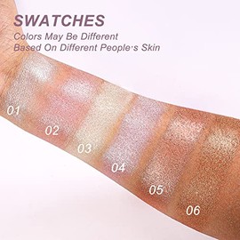 YOUNG VISION Polvo Compacto Iluminador, Polvo de Contorno de Brillo Natural Horneado y Resaltador Facial, Libre de Crueldad, Maquillaje de Resaltado B