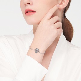 HUKKUN Witch/Dragonfly Bracelet Women's Silver 925 Women's Dragonfly Infinity Bracelet Witch Knot Jewellery Gifts for Women, Sterling Silver