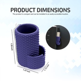 BubabyZZ 2025 Upgrade Car Chapstick Holder with Sunglasses Holder, Insulated Upright Lip Balm Holder, Stylish Lipsticks Organizer, Automotive Interior Accessories for Women Men Must Have (Purple)