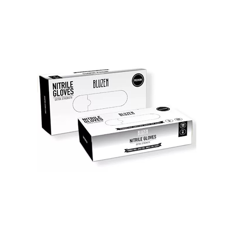 Bluzen Guantes De Nitrilo Negro