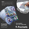 BAZIC Products Sports Card Holder Protector Sheet, 9 Pockets Plastic