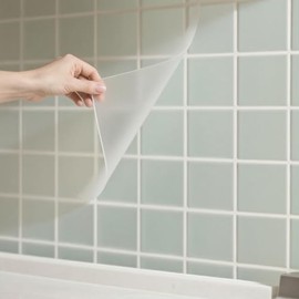 Wall Protector Clear Contact Paper Electrostatic Absorption Wall Protective Film Removable Walls Covering Oil Proof Waterproof Back Splash Protectors (C-Matte Wall Cover, 17.73INx197IN)