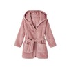 Vertbaudet Children's Bathrobe with Hood, antique pink