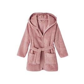 Vertbaudet Children's Bathrobe with Hood, antique pink