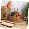Zerodeko Hanging Garlic Storage Basket Woven Kitchen Organizer for Eggs