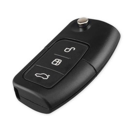 Replacement 3 Button Flip Key Fob Case Cover For Ford Focus Fiesta Mondeo Kuga | Blank Key Without Transponder