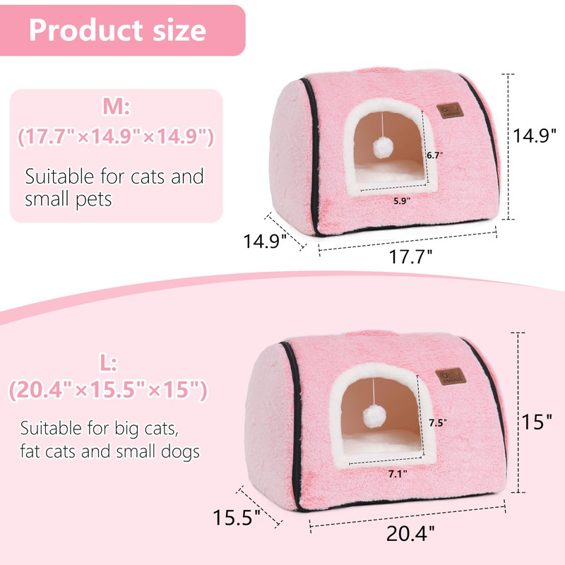 cat Bed cave-cat beds for Indoor Cats,Soft and Comfortable Cute