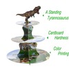 Soporte de dinosaurio para cupcakes de 3 niveles para niños,