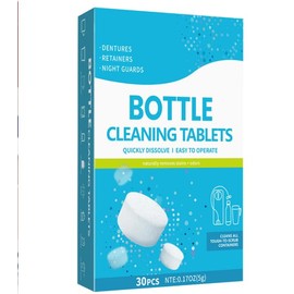 NiTa HyHy Bottle Cleaning Tablets,Stainless Steel Cleaner,Coffee Maker Cleaner Tablets,for Bottle Washer,Coffee Pot,Glass,Thermos,Tumbler,30 pc
