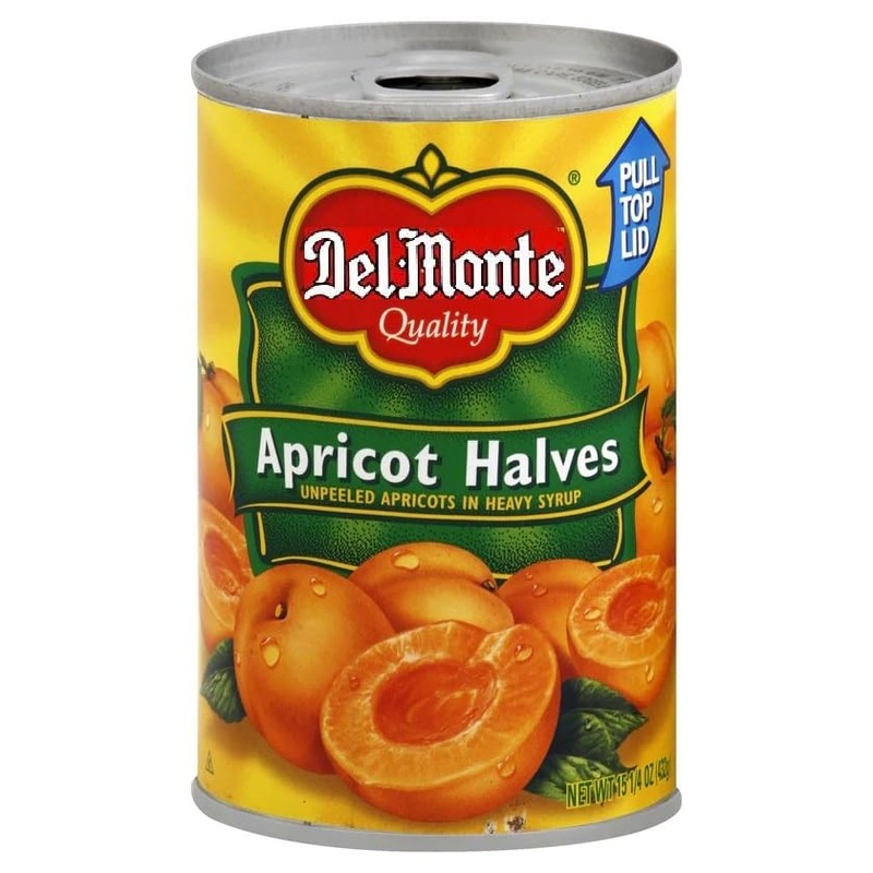 Unpeeled Apricot Halves in Heavy Syrup 15.25 oz cans (Pack